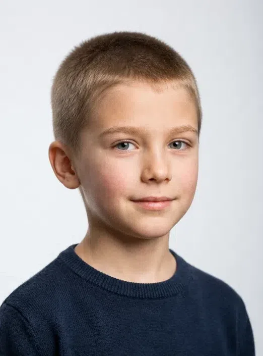 Ёжик (бокс) на мальчике, 3/4