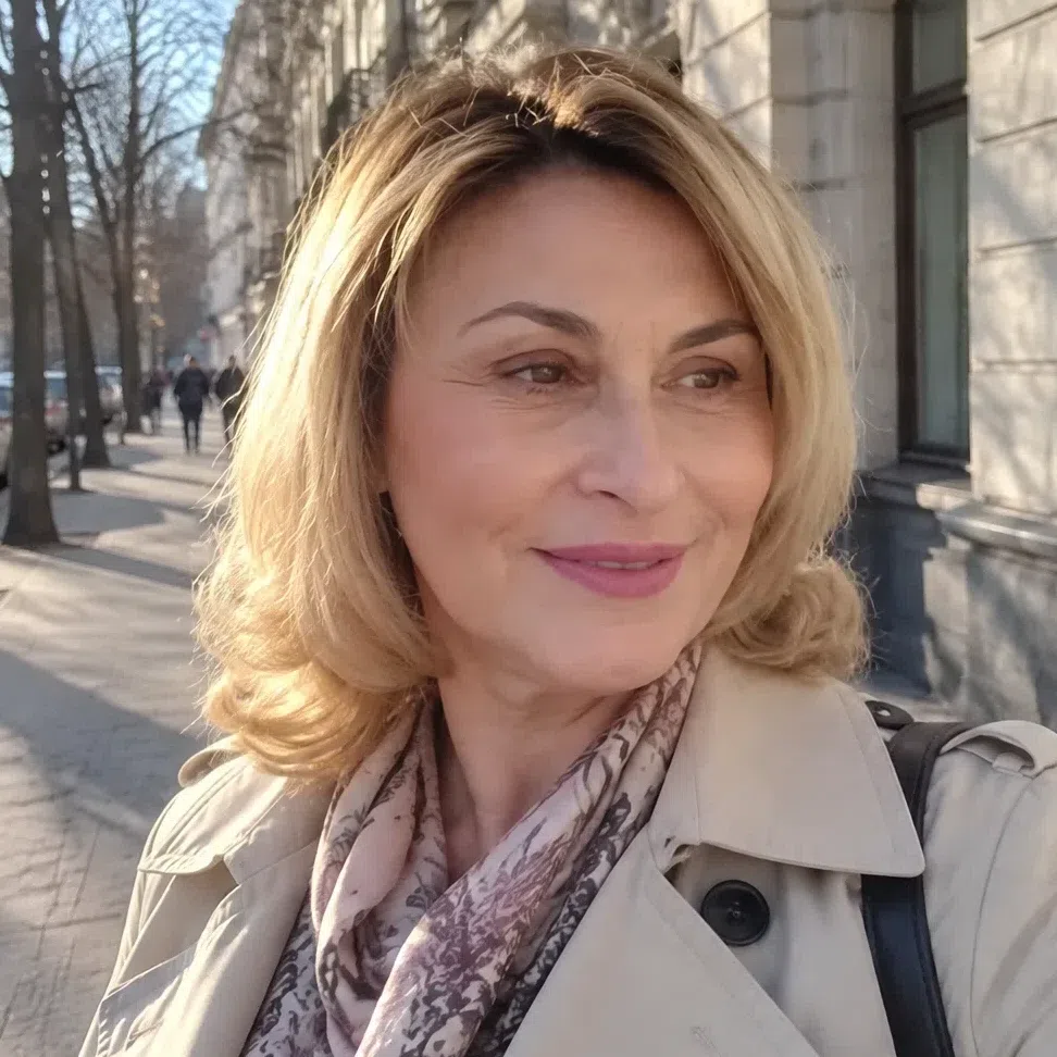Та же причёска весной на улице