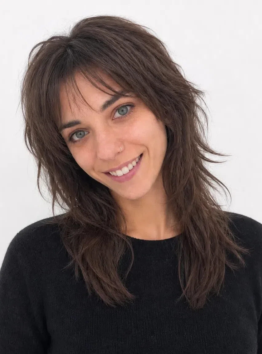 Алина, стрижка вульф