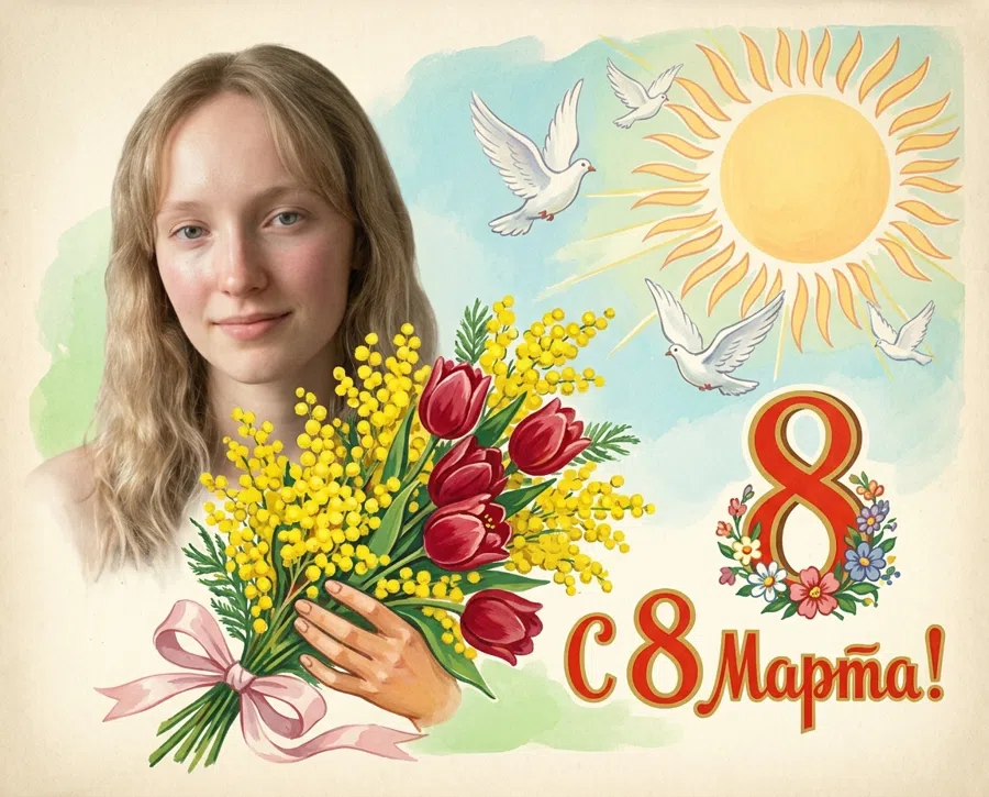 ИИ Открытка "Весенний Букет"