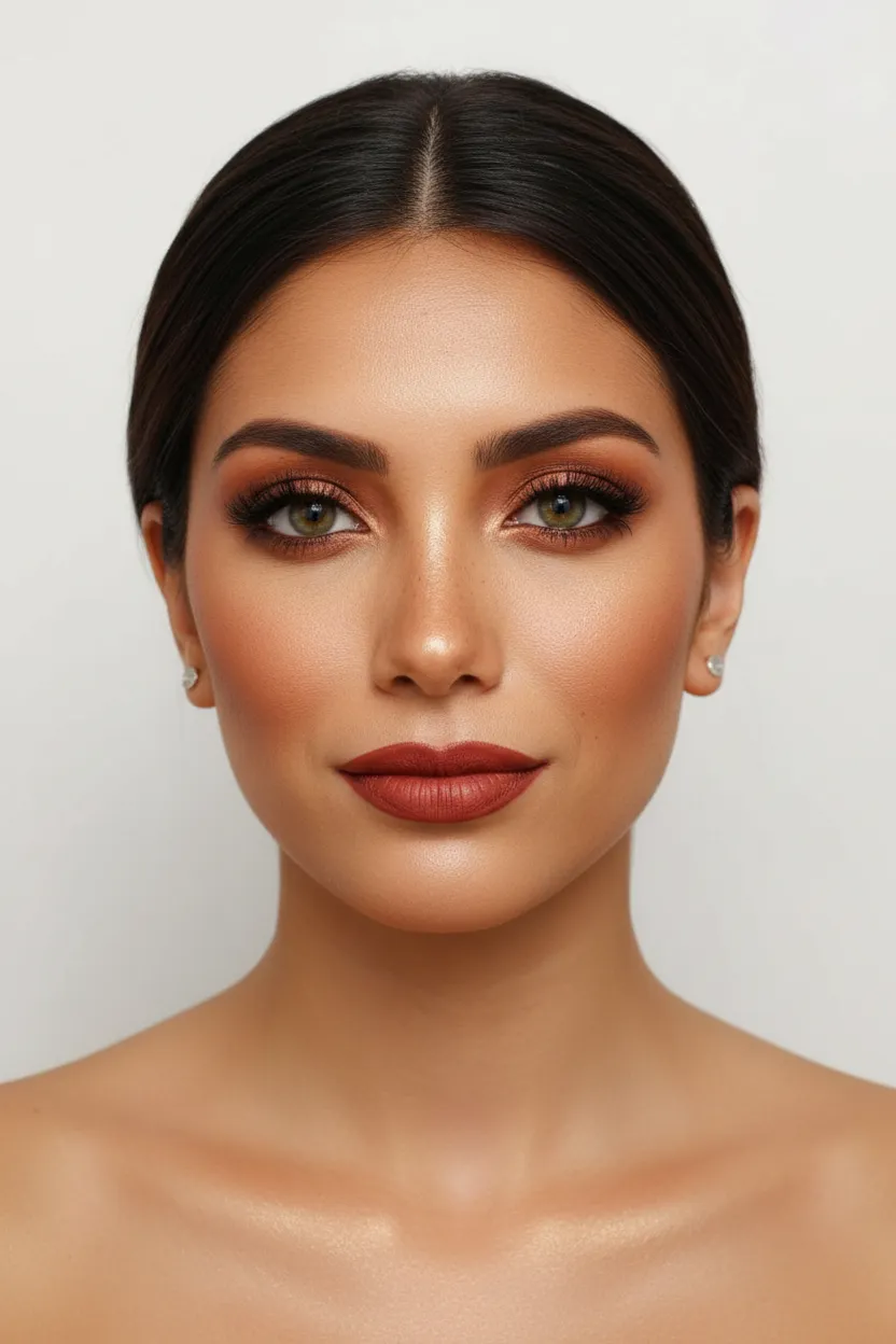 Вечерний роскошный макияж для цветотипа Осень