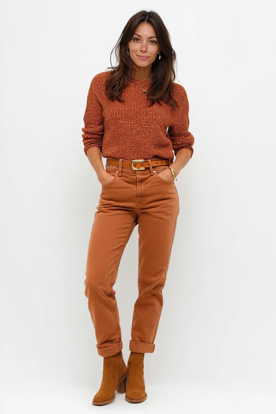 Тёплый коричневый деним для цветотипа Осень