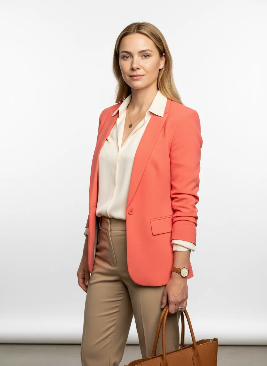 Офисный образ для цветотипа Весна