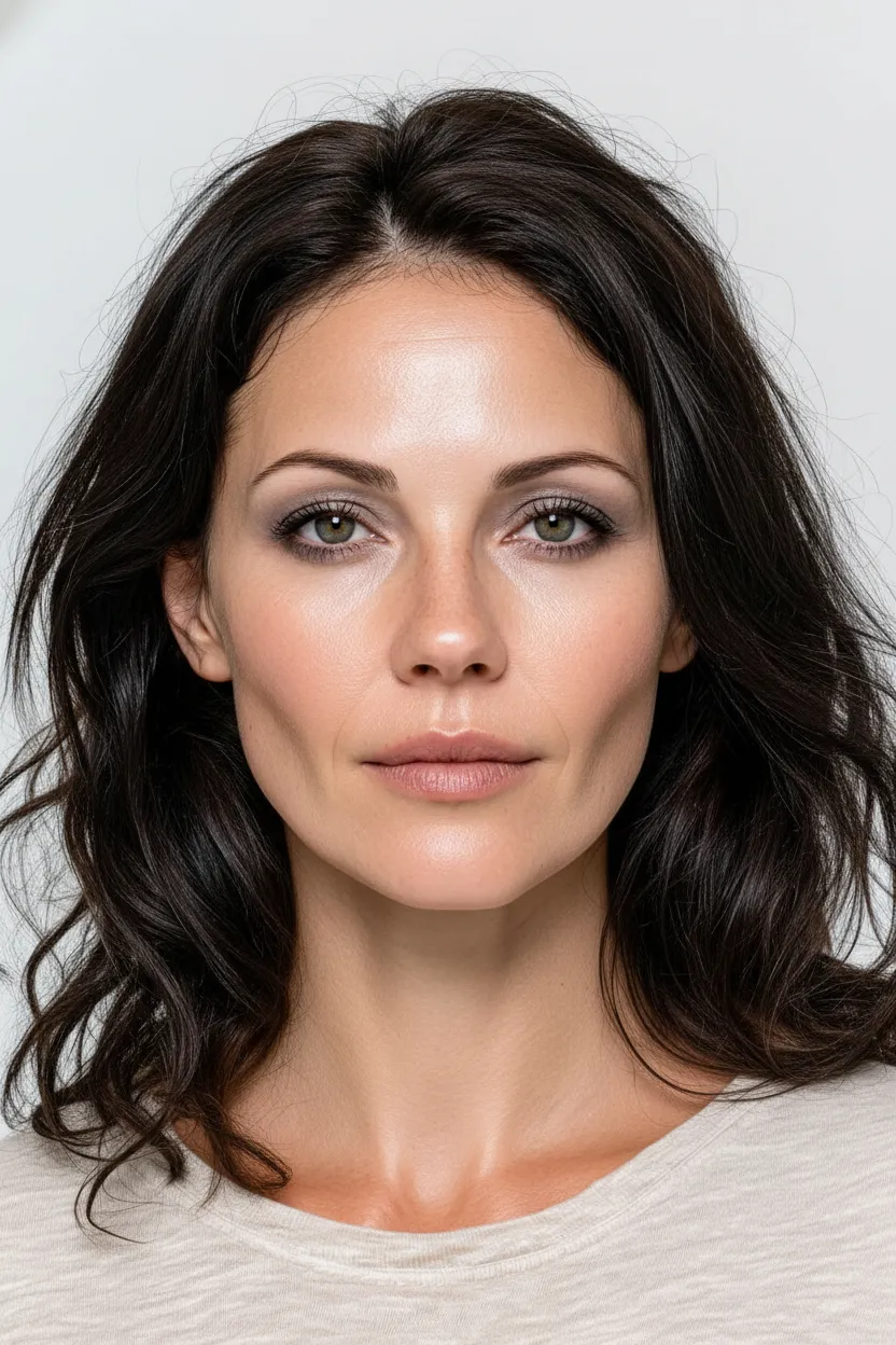 Дневной офисный макияж для цветотипа Зима